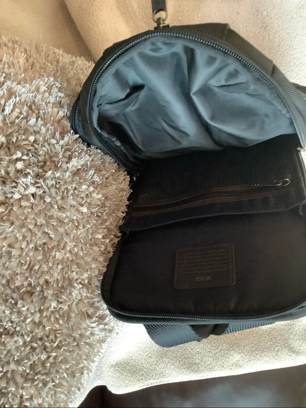 Tumi Black Nylon Messenger Sling Bag